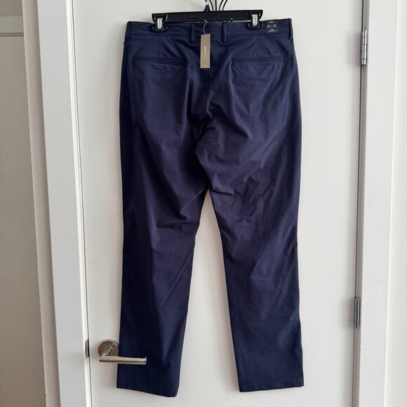New J.Crew Tech Pant Navy Blue Button Up side Zip Straight Leg Sz 35 x 32 Men's - Picture 5 of 8